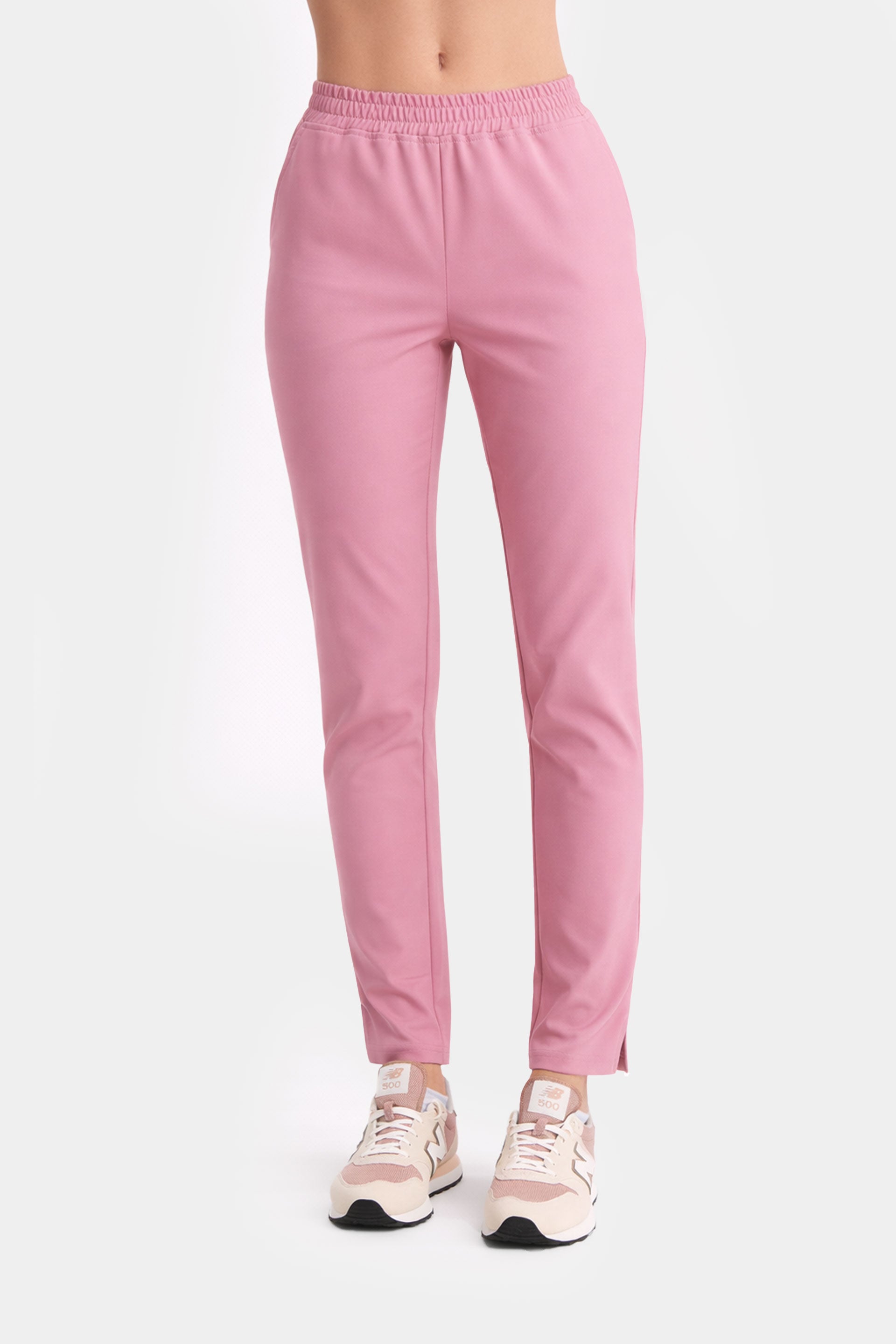 Damskie spodnie medyczne Fit - kolor pale pink