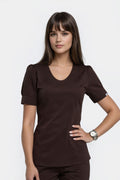Medyczna bluza damska Julia - kolor choco