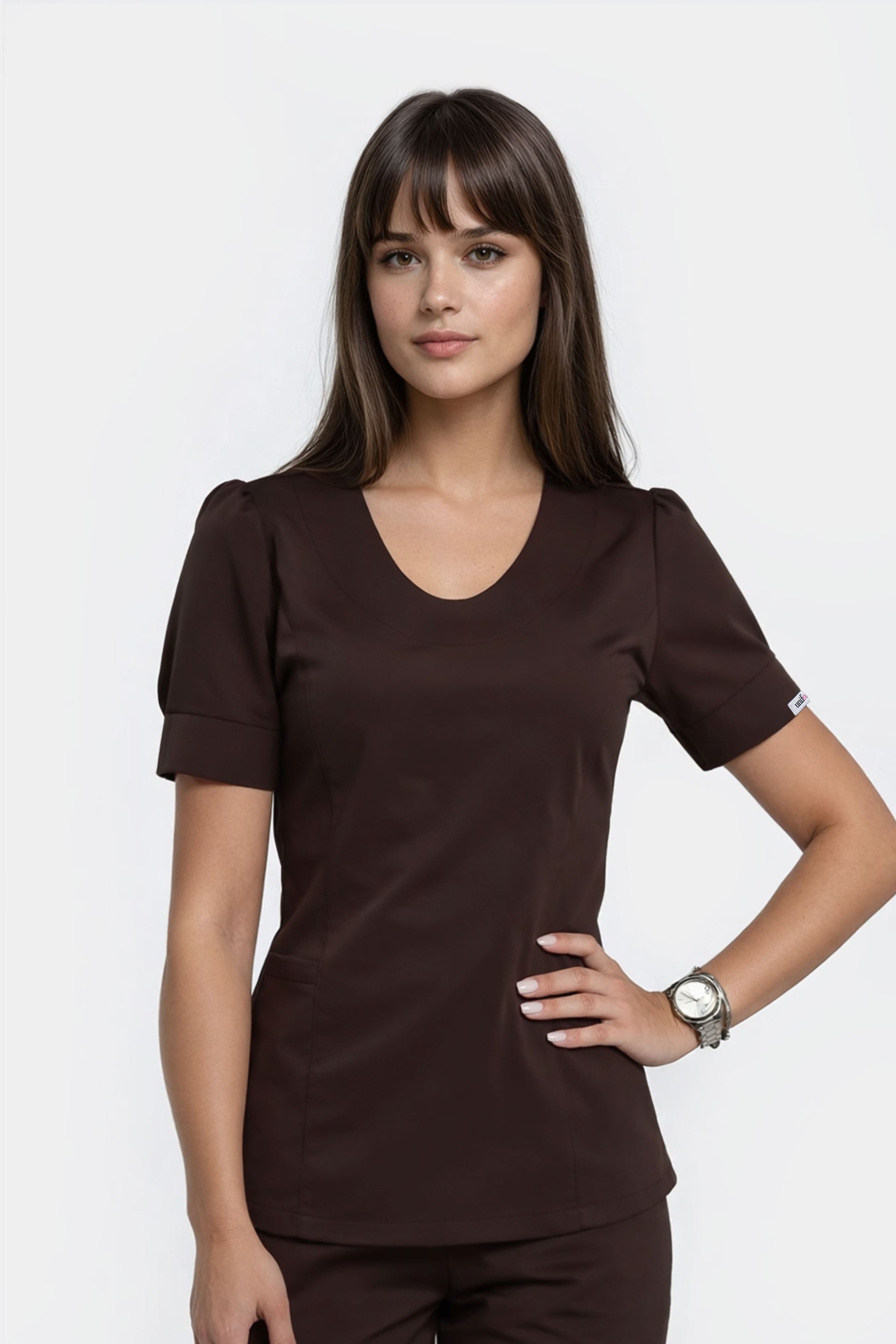 Medyczna bluza damska Julia - kolor choco