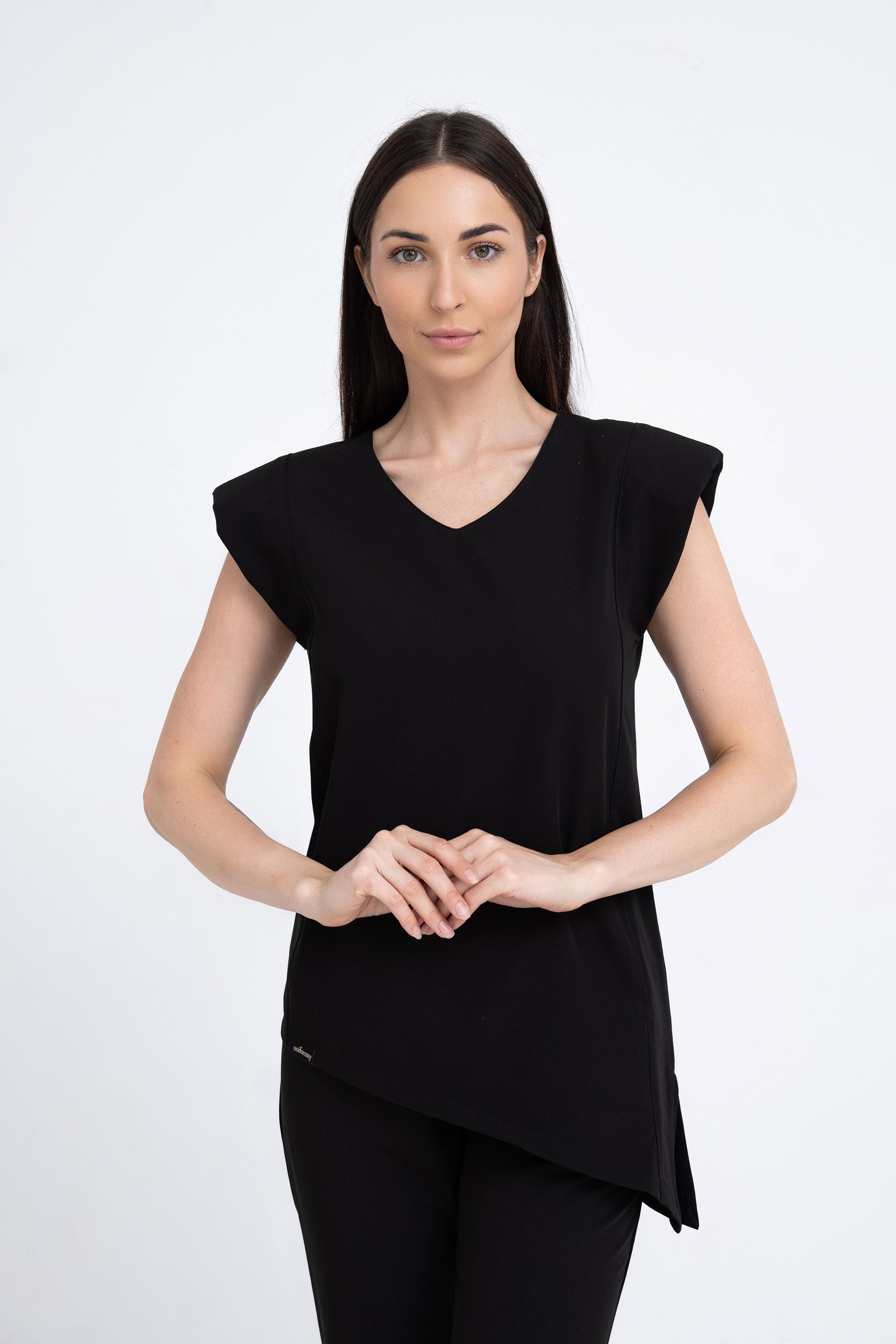 Kosmetyczna bluzka damska Raya - kolor black