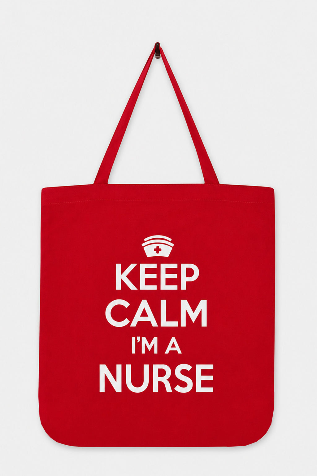 Red Keep Calm I'm a Nurse Bag