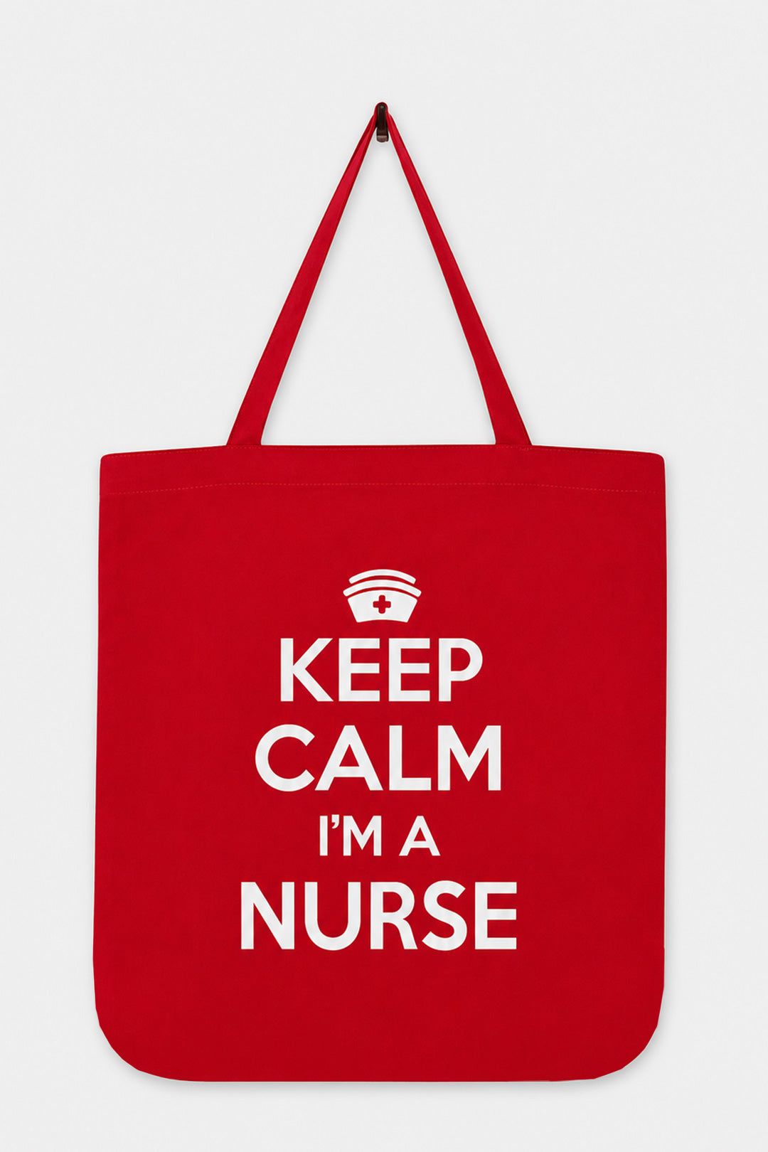 Red Keep Calm I'm a Nurse Bag