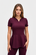 Bluza z baskinką Kate beet berry