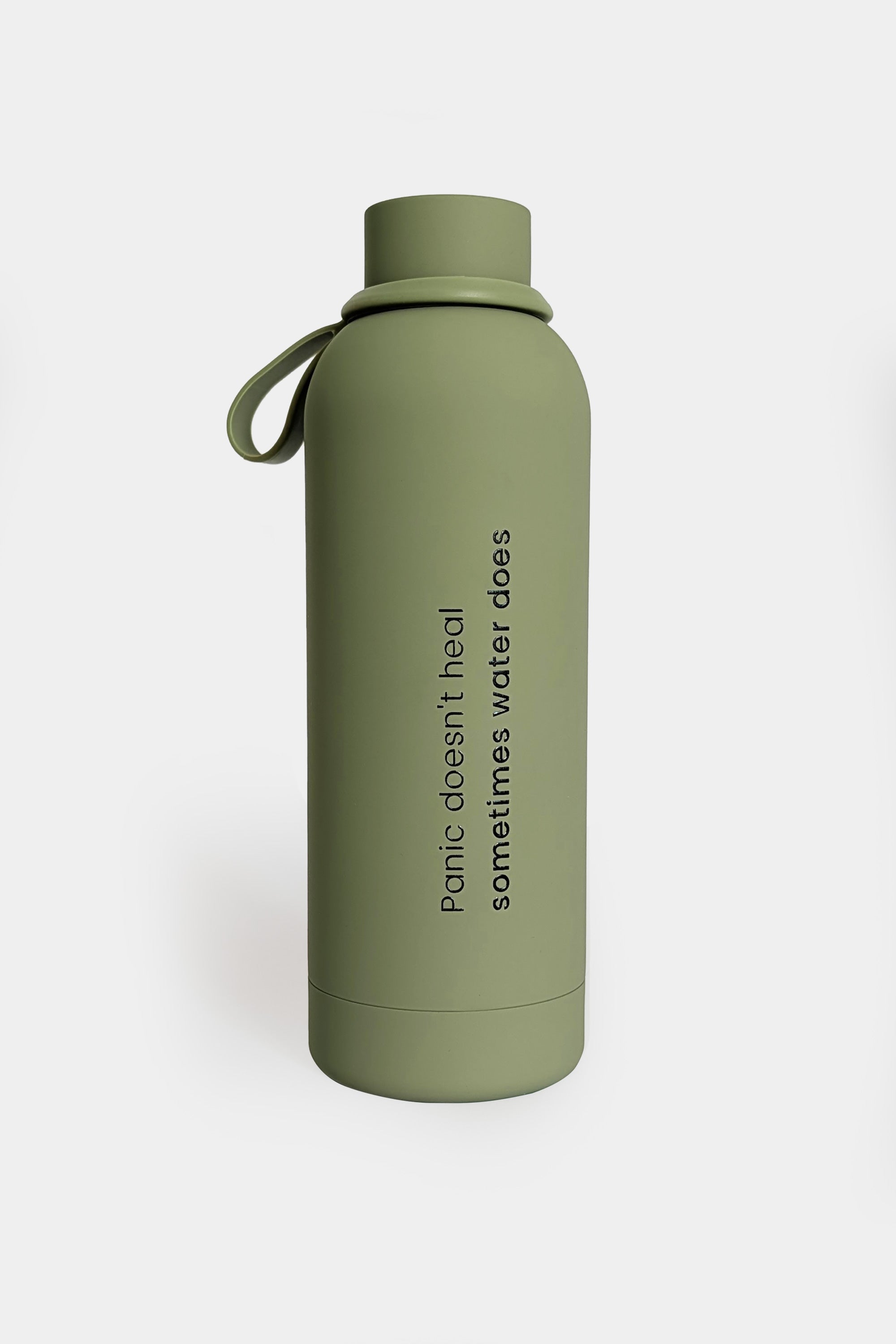 Butelka termiczna "Panic doesn’t heal – sometimes water does"