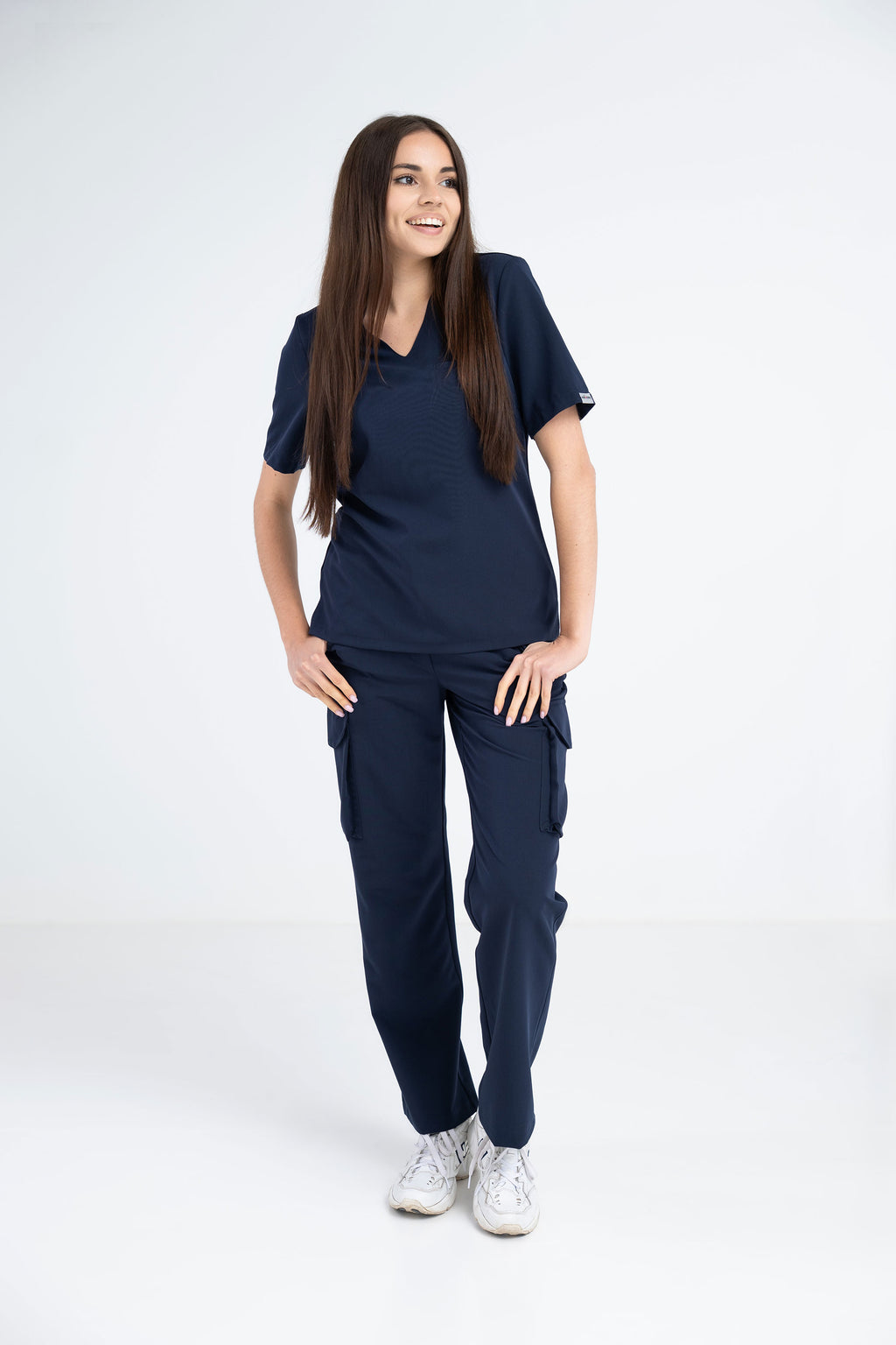 Medyczna bluza damska Cami - kolor dark navy