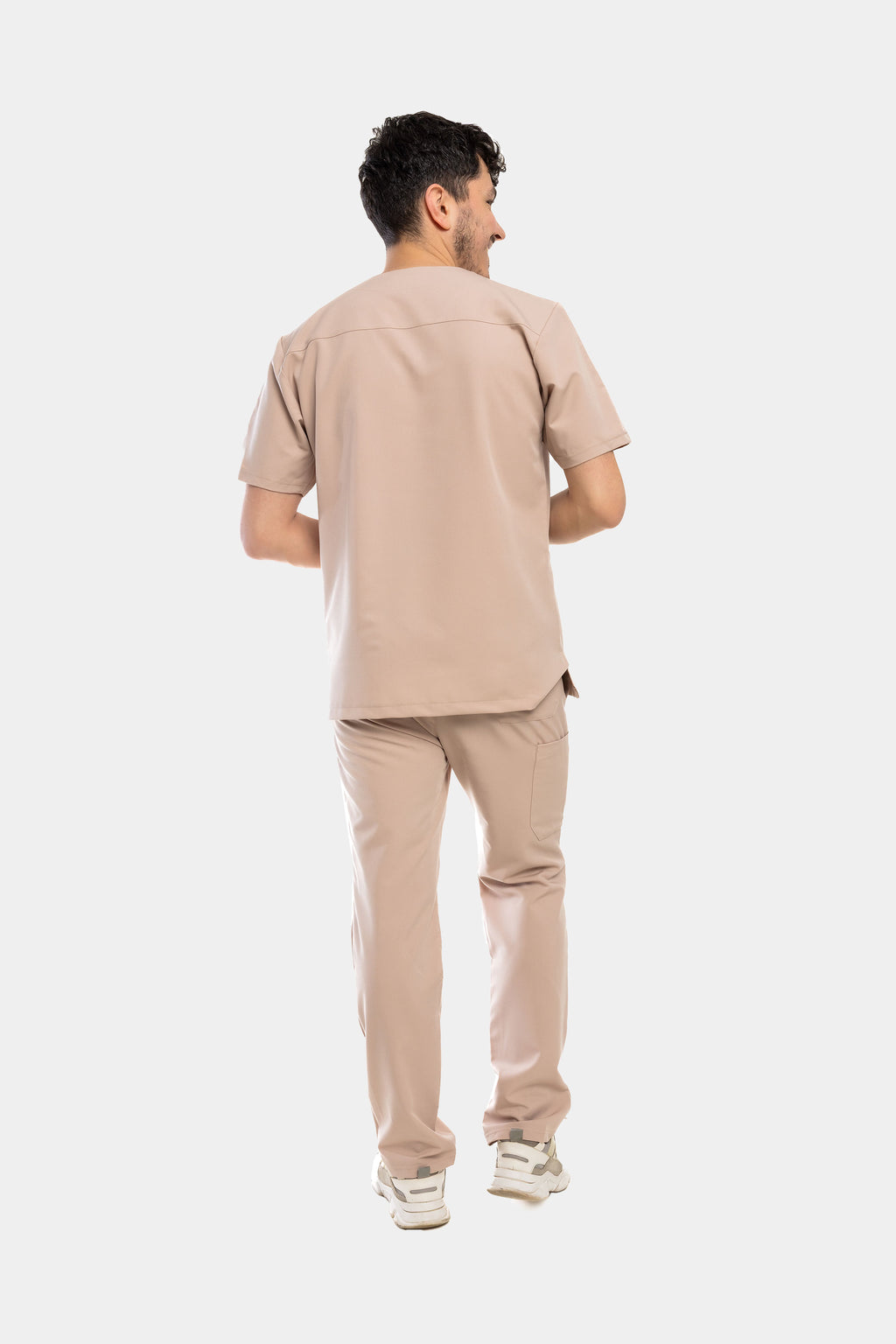 Męska bluza medyczna Harry i spodnie proste - kolor beige