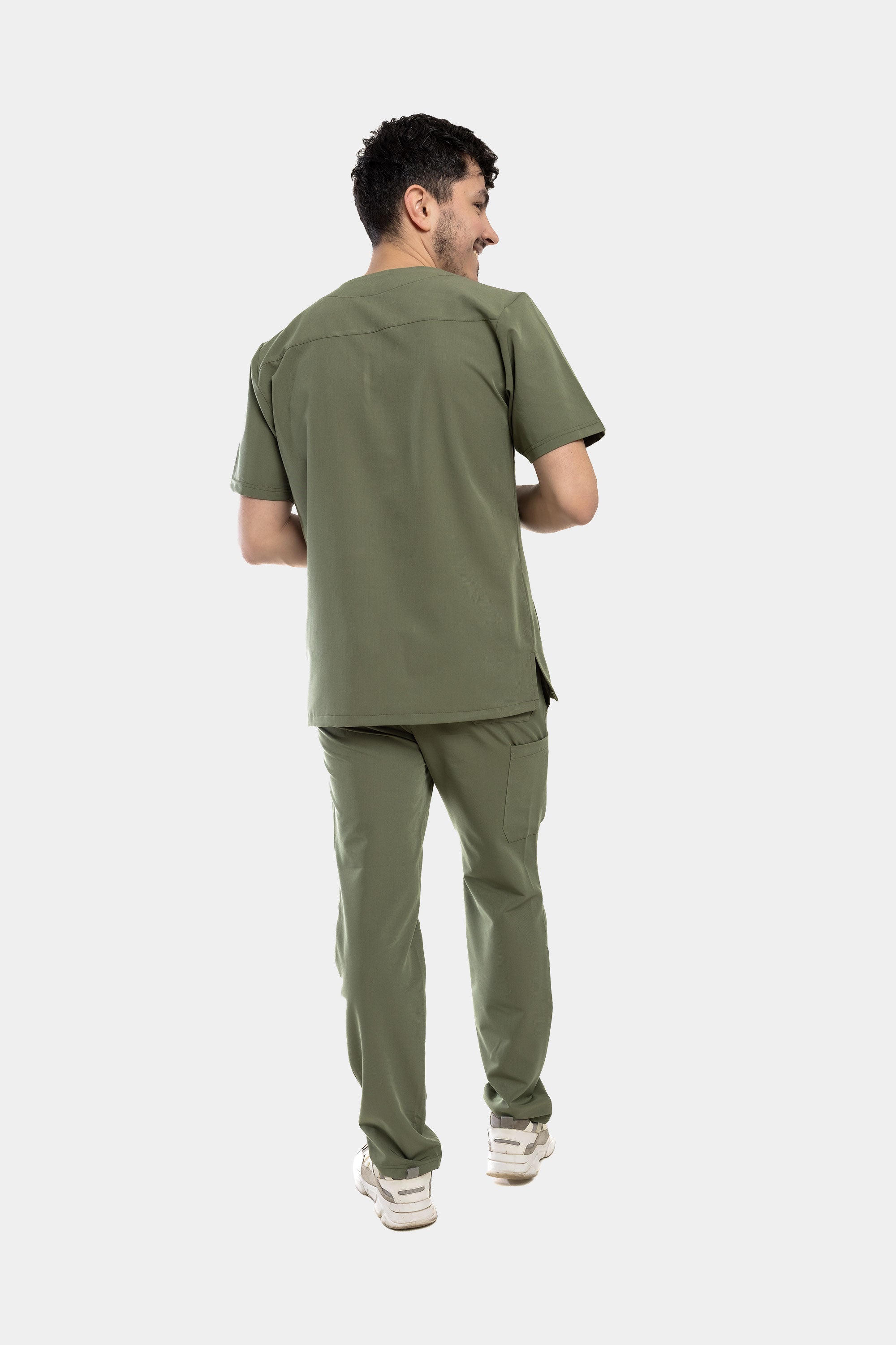 Męska bluza medyczna Harry i spodnie proste - kolor olive