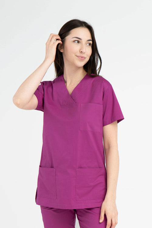 Damska bluza medyczna Nina - kolor fuksja