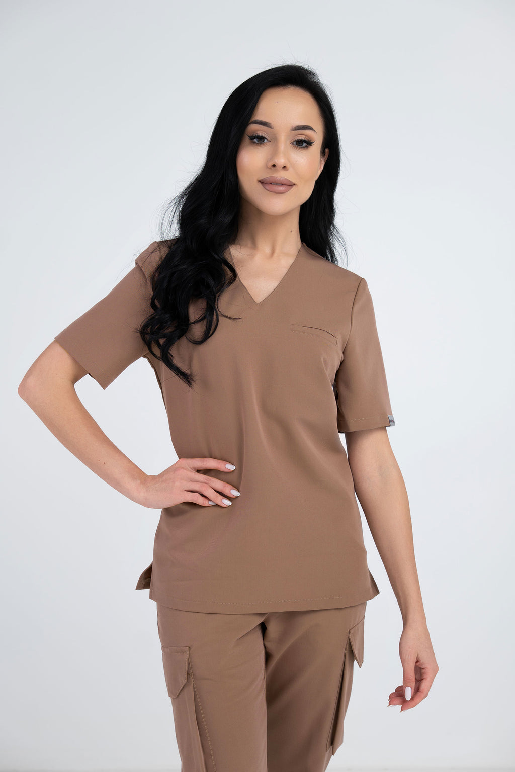 Medyczna bluza damska Cami - kolor carmel