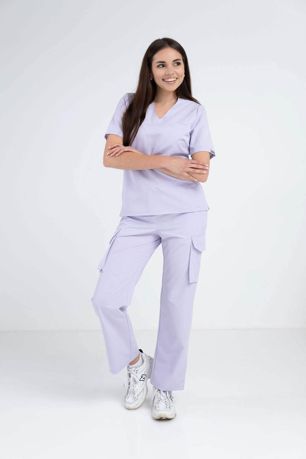 Medyczna bluza damska Cami - kolor pastel lilac