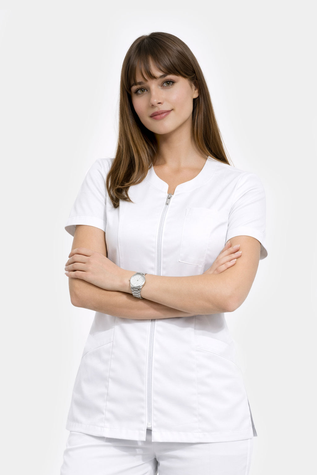 Damski żakiet medyczny Dagmara - kolor biały