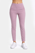 Medyczne spodnie damskie Fitness - kolor blush lilac