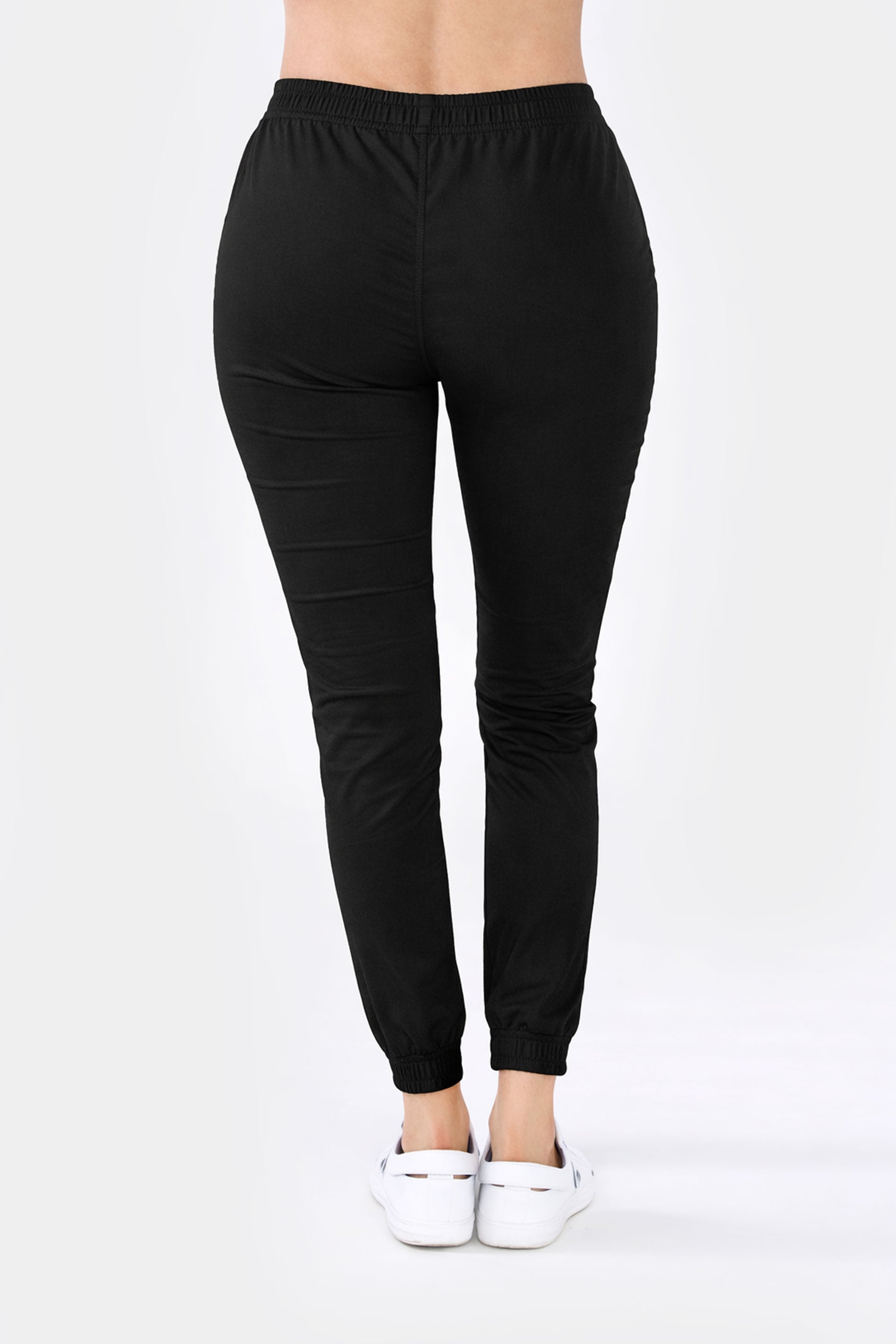 Medyczne spodnie damskie joggery - kolor czarny