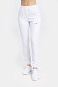 Damskie spodnie medyczne joggery Soft - kolor white
