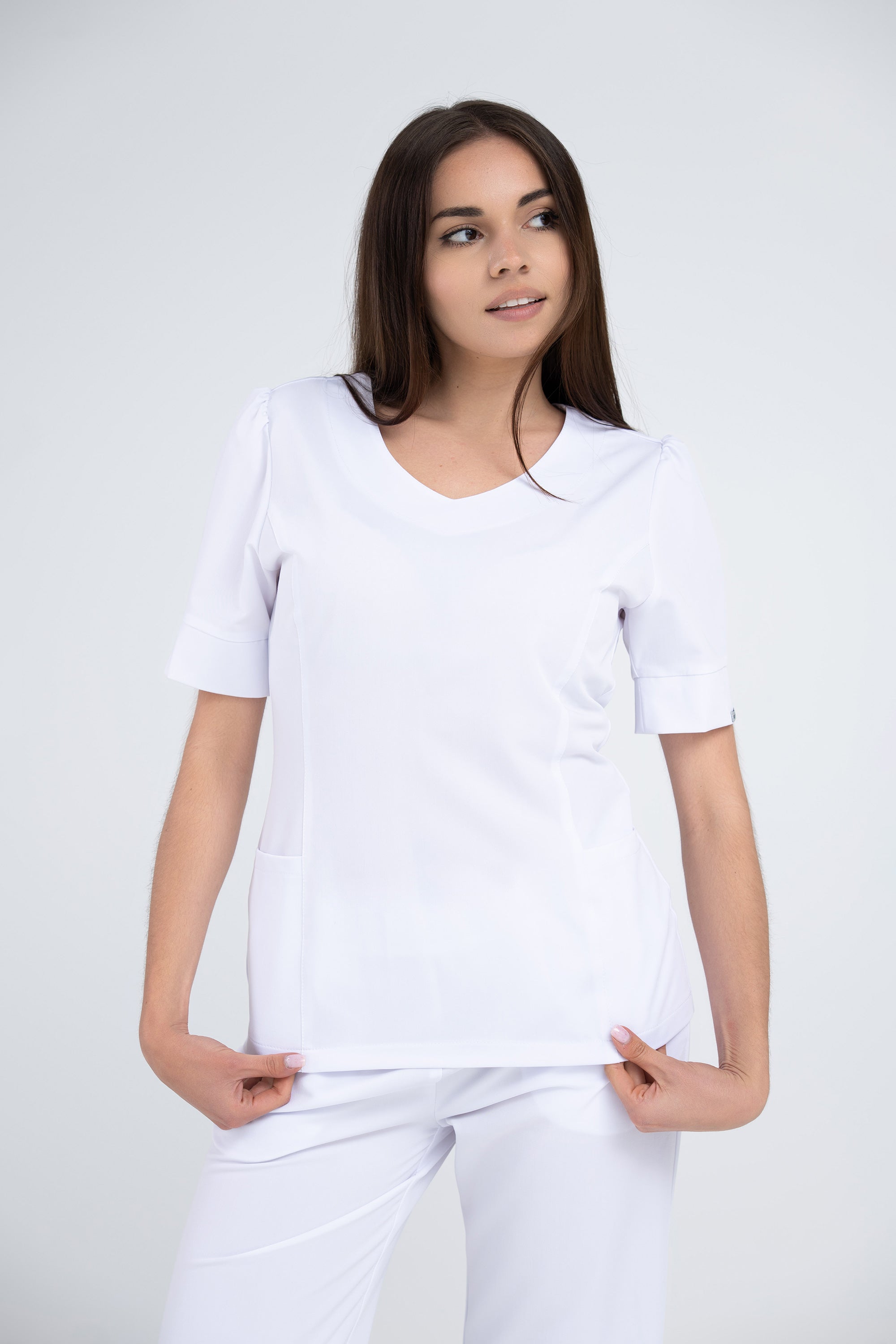 Medyczna bluza damska Julia - kolor White