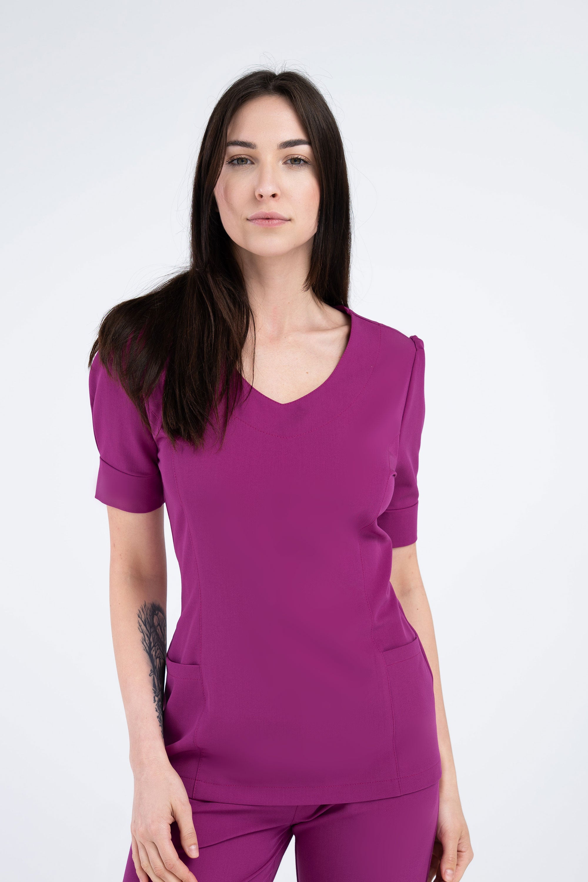 Medyczna bluza damska Julia - kolor rouge