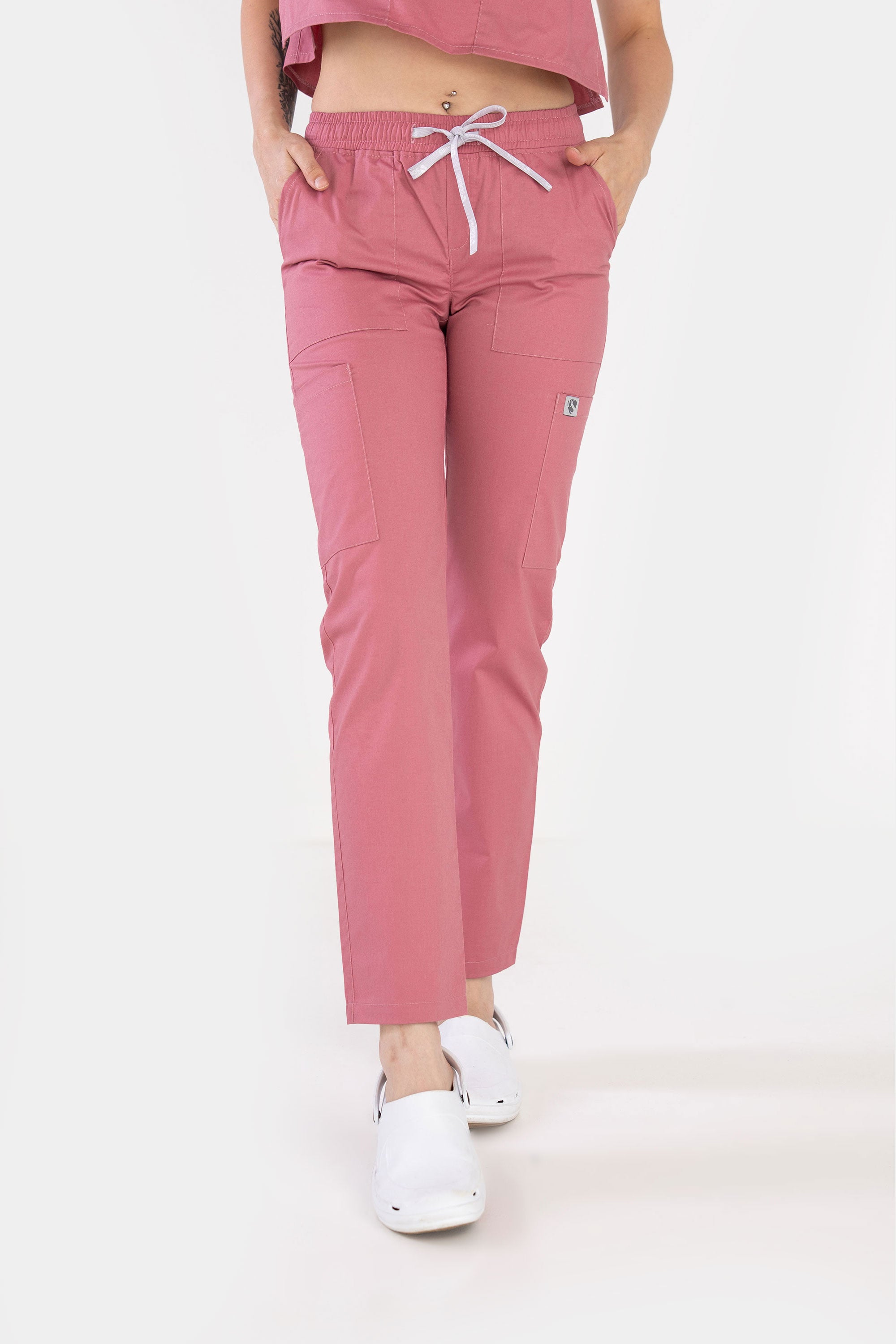 Komplet medyczny damski Coco - kolor ciemnoróżowy