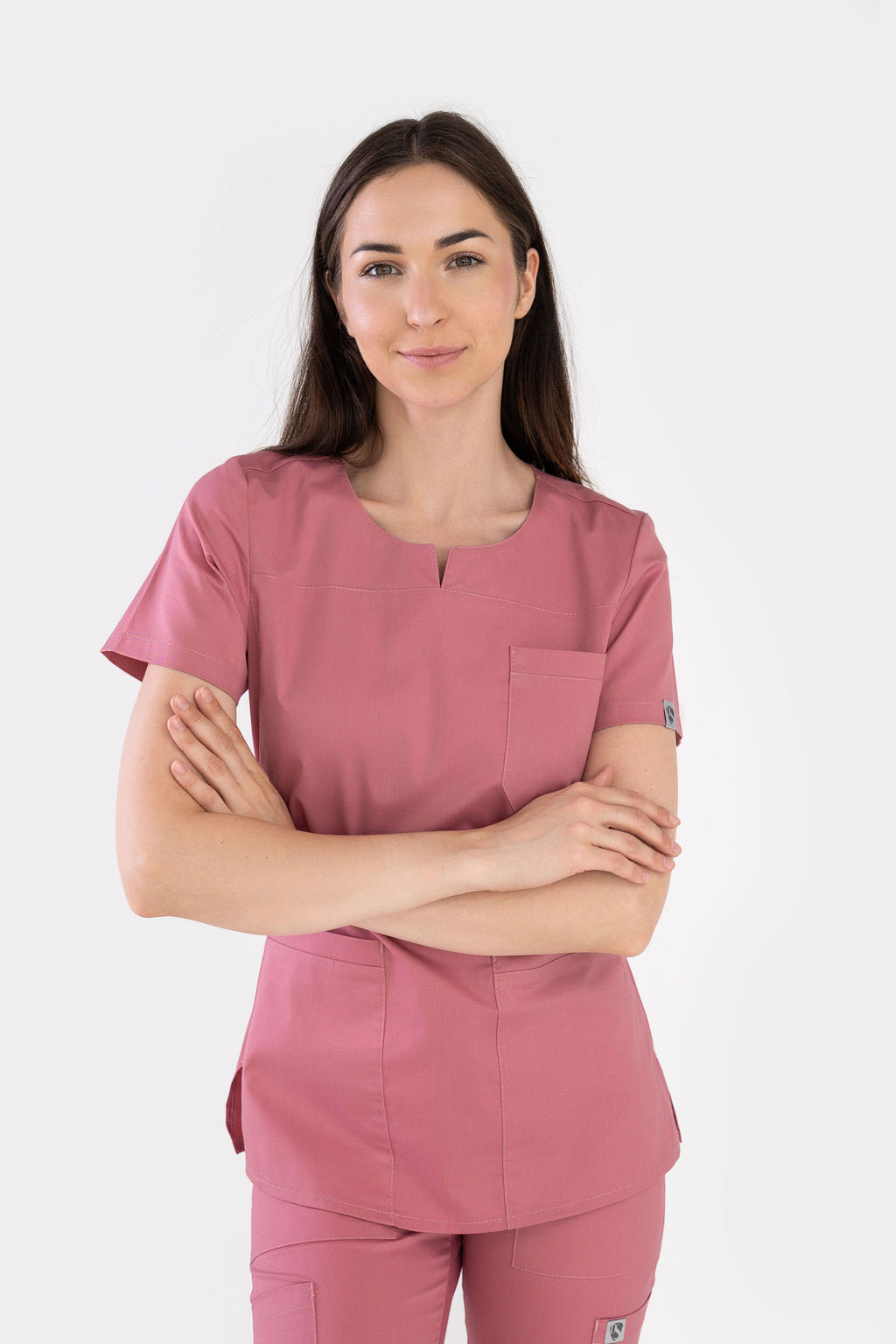 Komplet medyczny damski Coco - kolor ciemnoróżowy