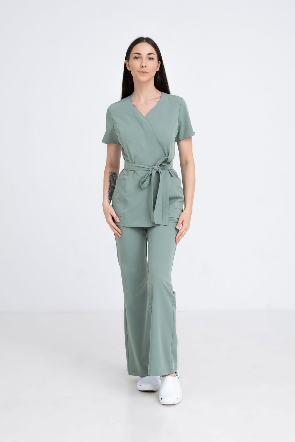 Kosmetyczna tunika damska Lili Soft - kolor lily pad