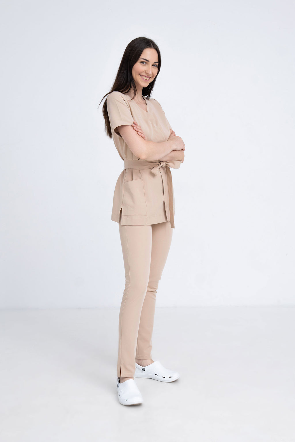 Kosmetyczna tunika damska Lili Soft - kolor beige