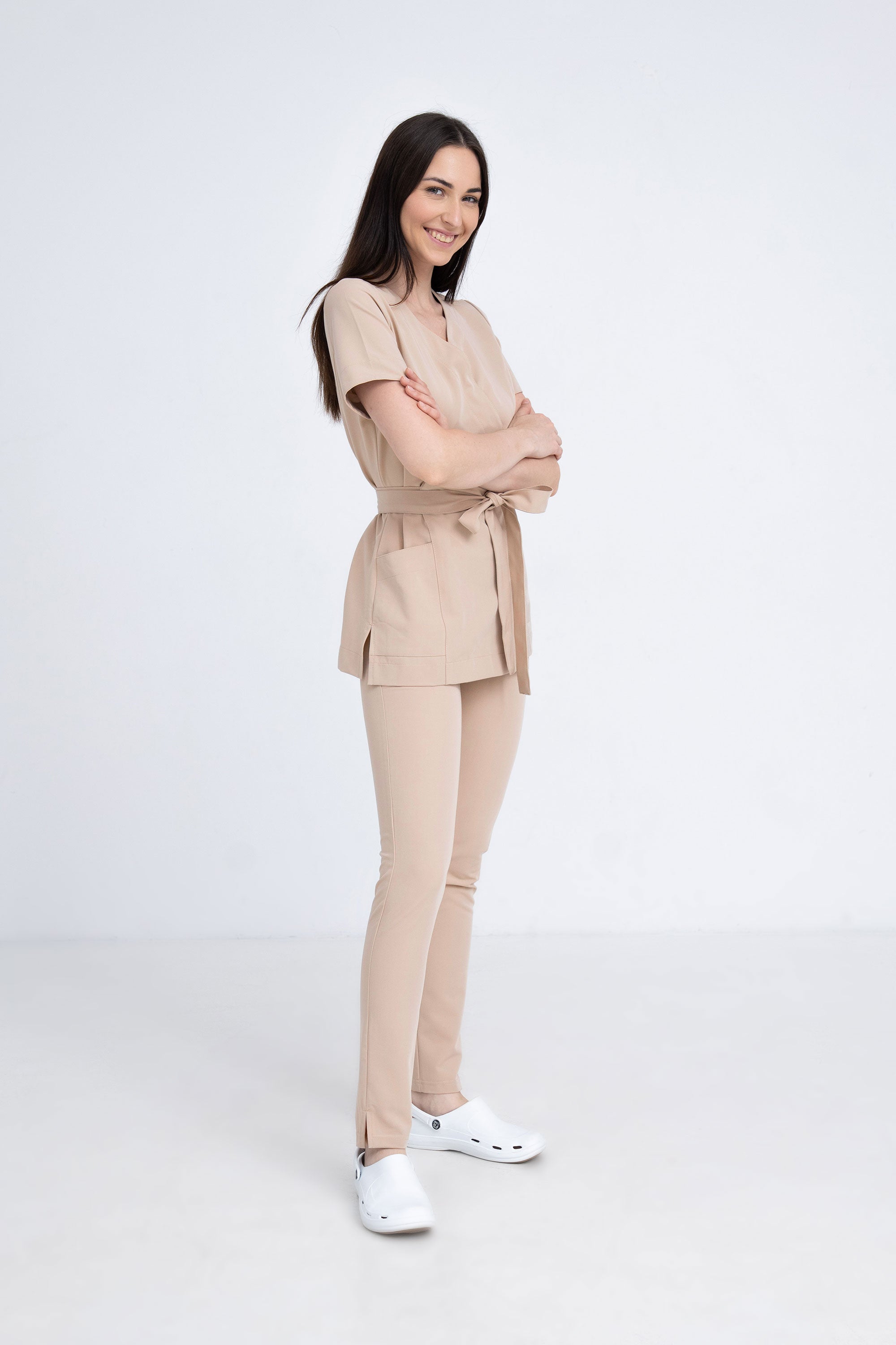 Kosmetyczna tunika damska Lili Soft - kolor beige