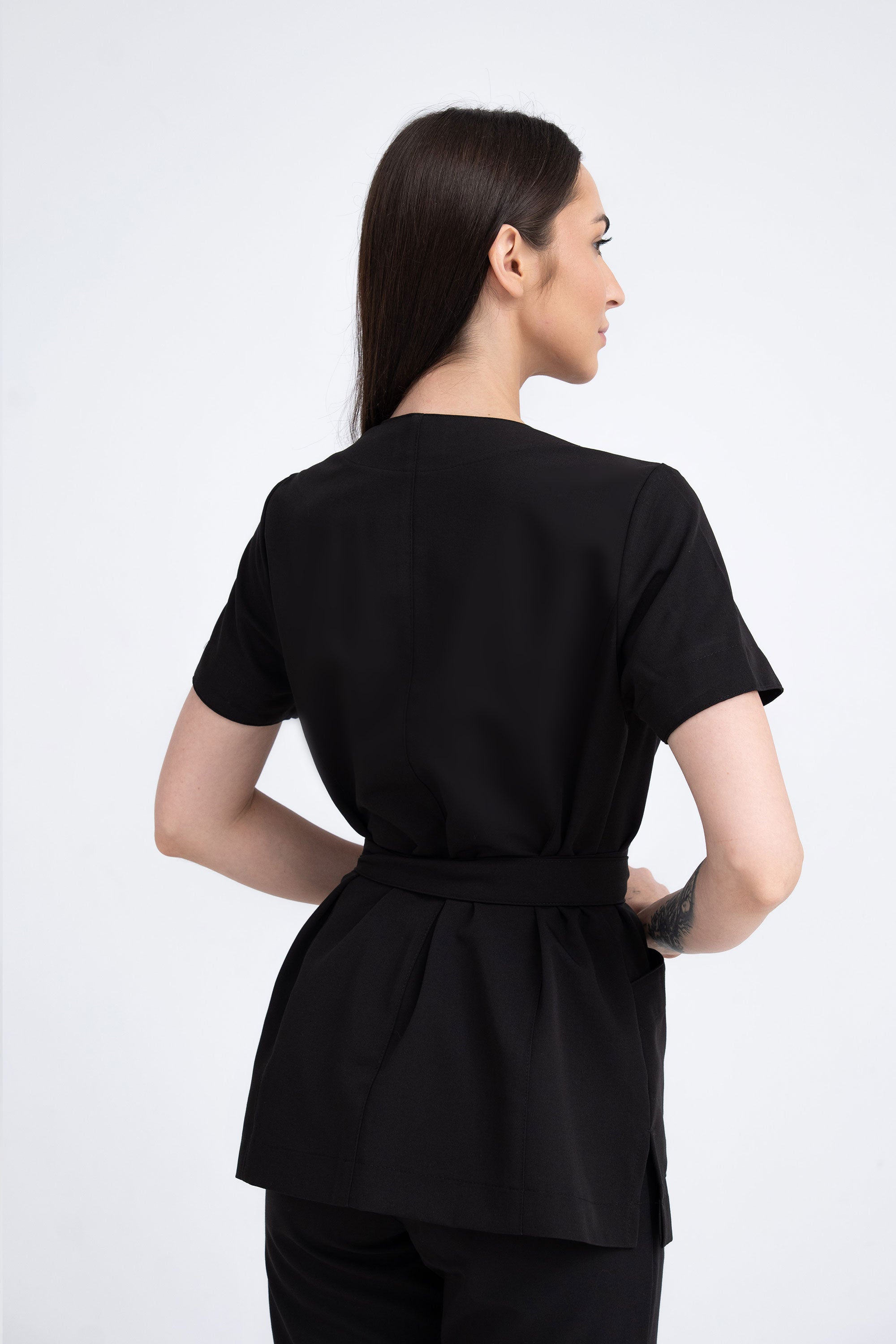 Kosmetyczna tunika damska Lili Soft - kolor black