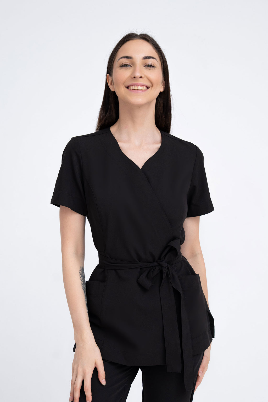 Kosmetyczna tunika damska Lili Soft - kolor black