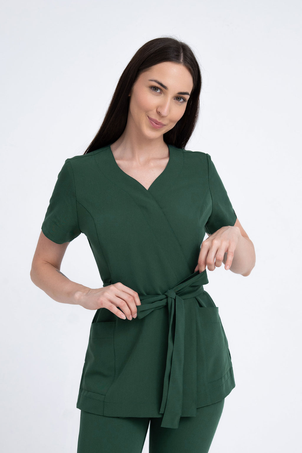 Kosmetyczna tunika damska Lili Soft - kolor dark green