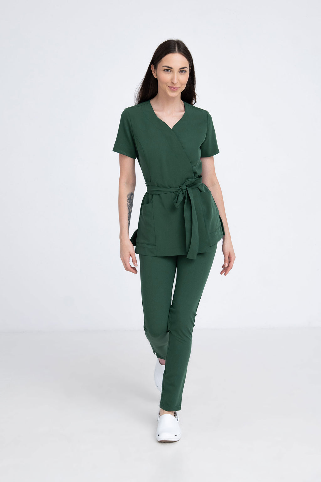 Kosmetyczna tunika damska Lili Soft - kolor dark green