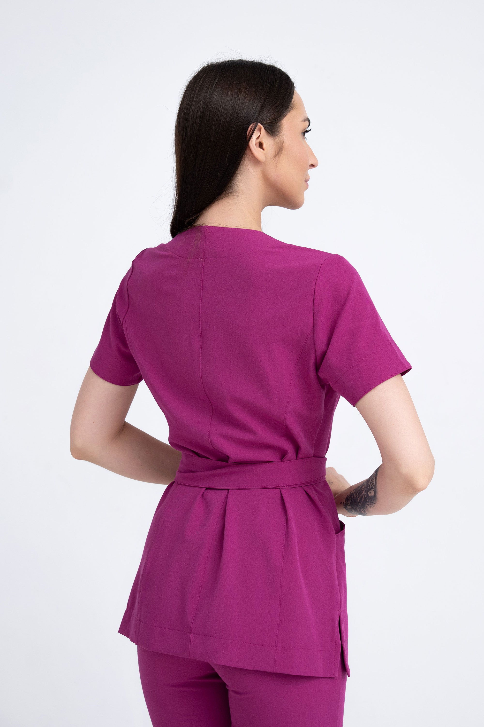 Kosmetyczna tunika damska Lili Soft - kolor rouge