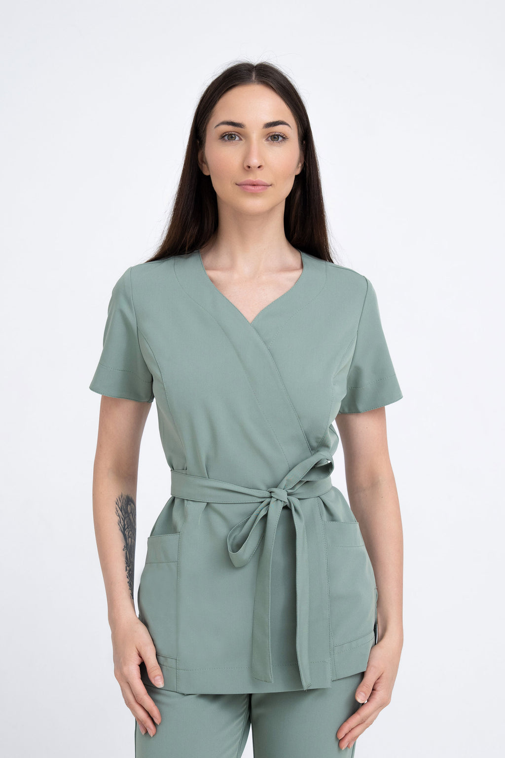 Kosmetyczna tunika damska Lili Soft - kolor lily pad