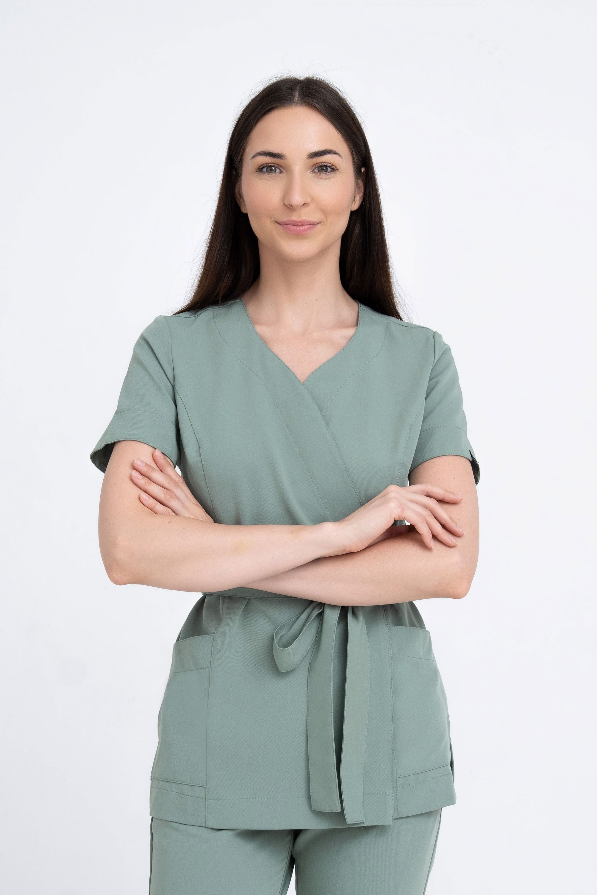 Kosmetyczna tunika damska Lili Soft - kolor lily pad