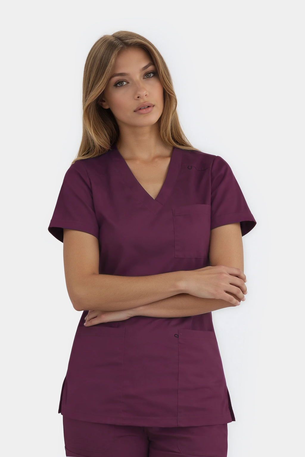 Medyczna bluza damska Medi - kolor bakłażanowy