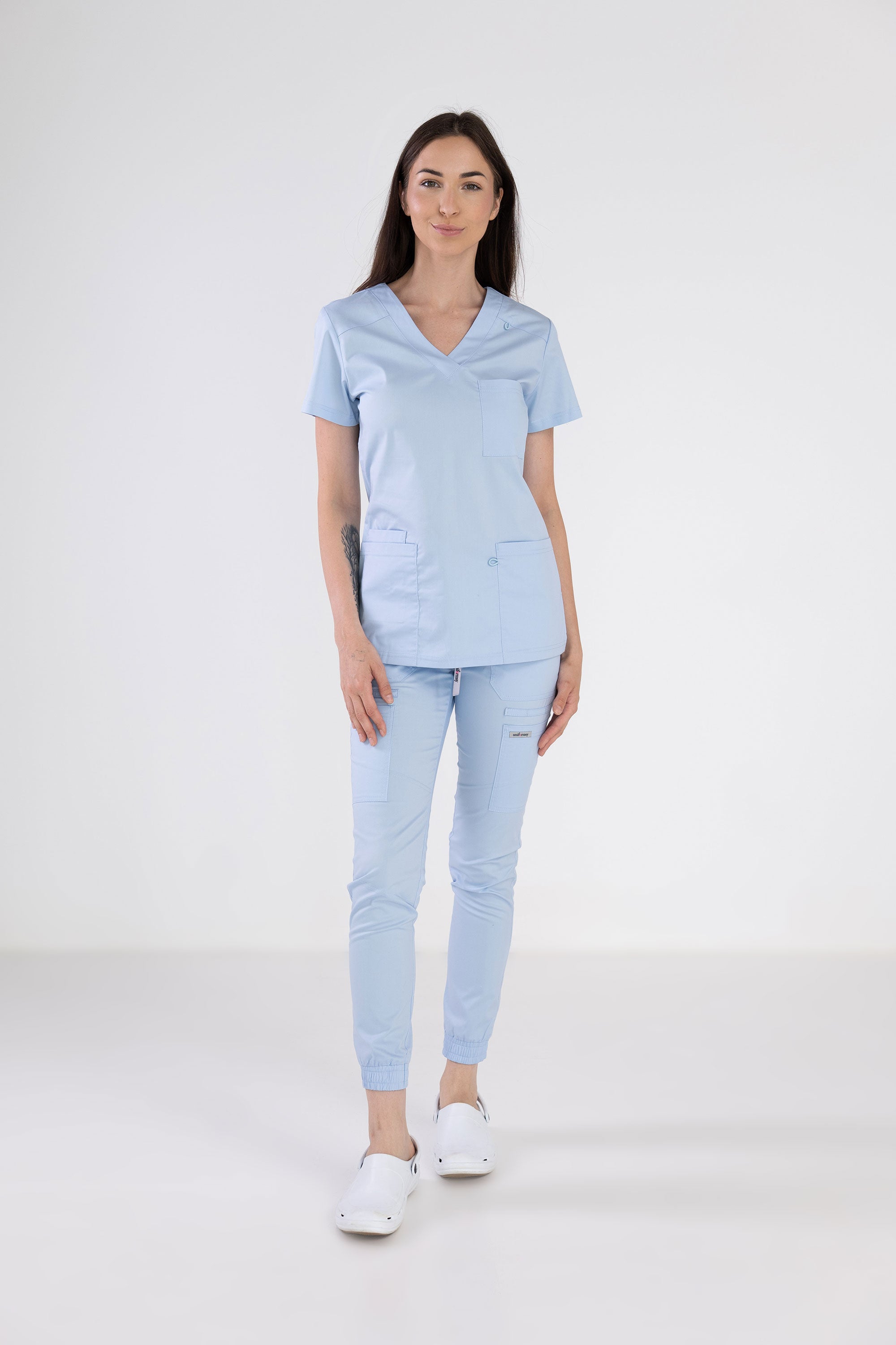 Medyczna bluza damska Medi - kolor jasnoniebieski