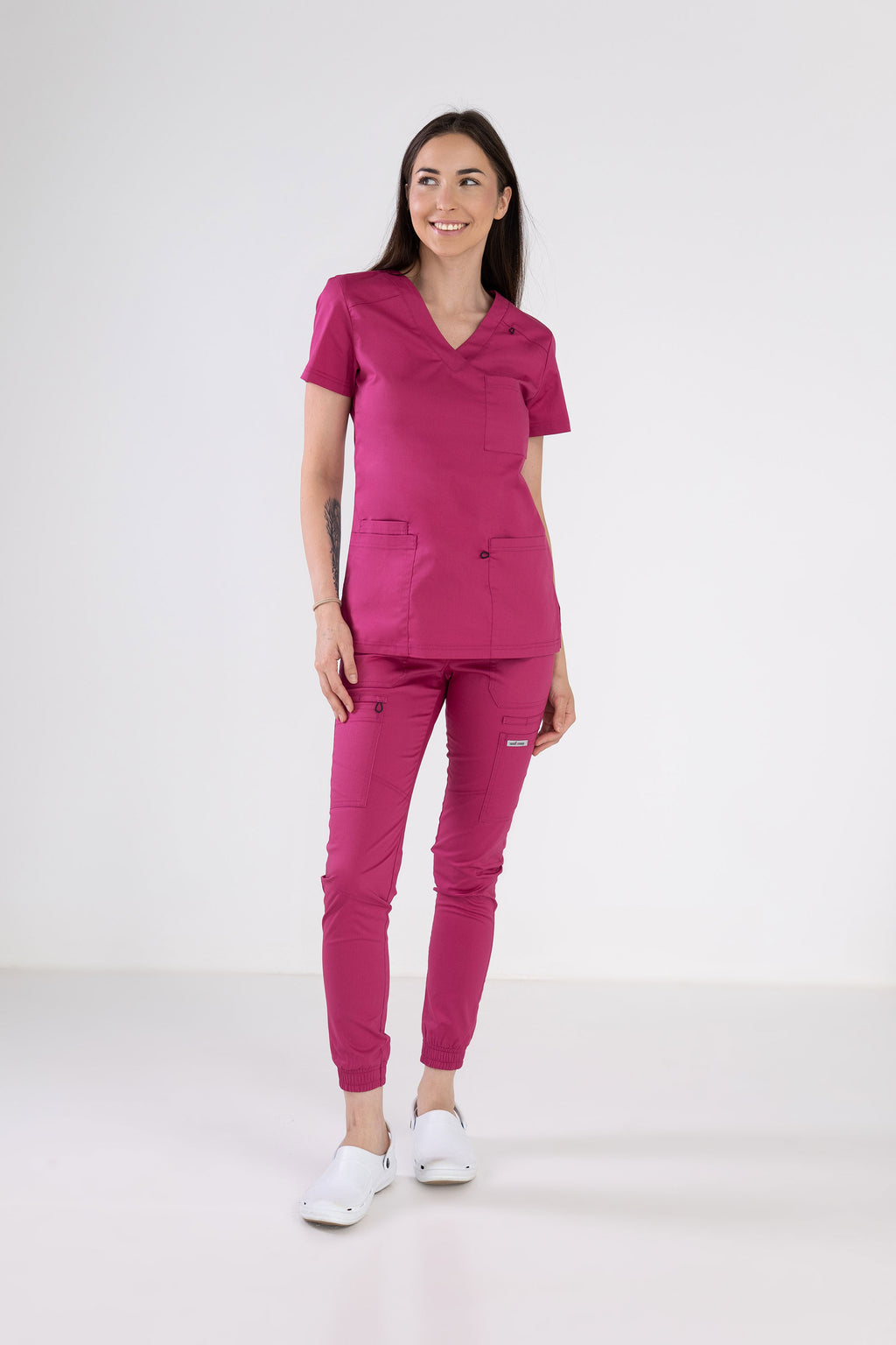 Medyczna bluza damska Medi - kolor rubin