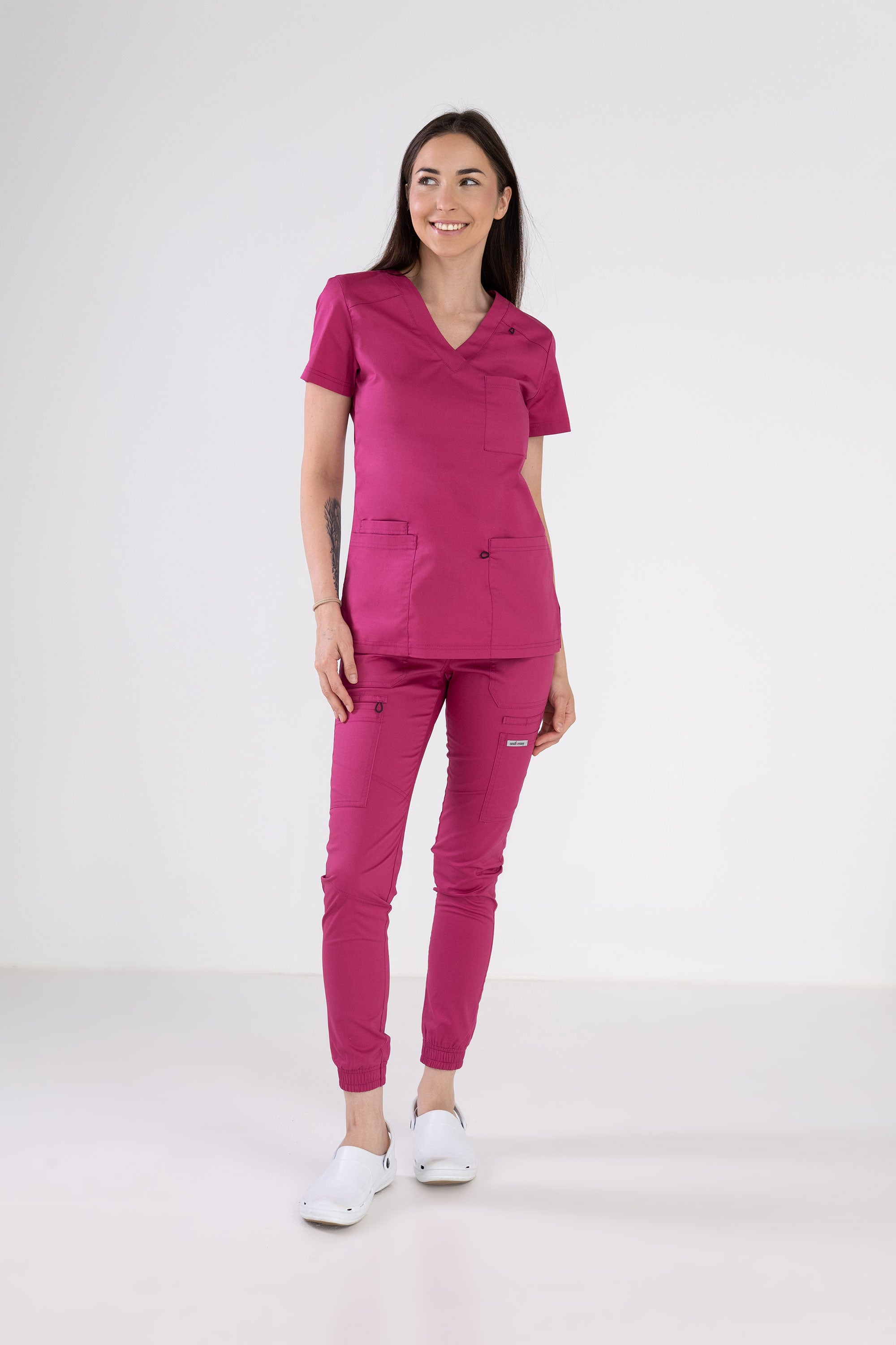 Medyczna bluza damska Medi - kolor rubin