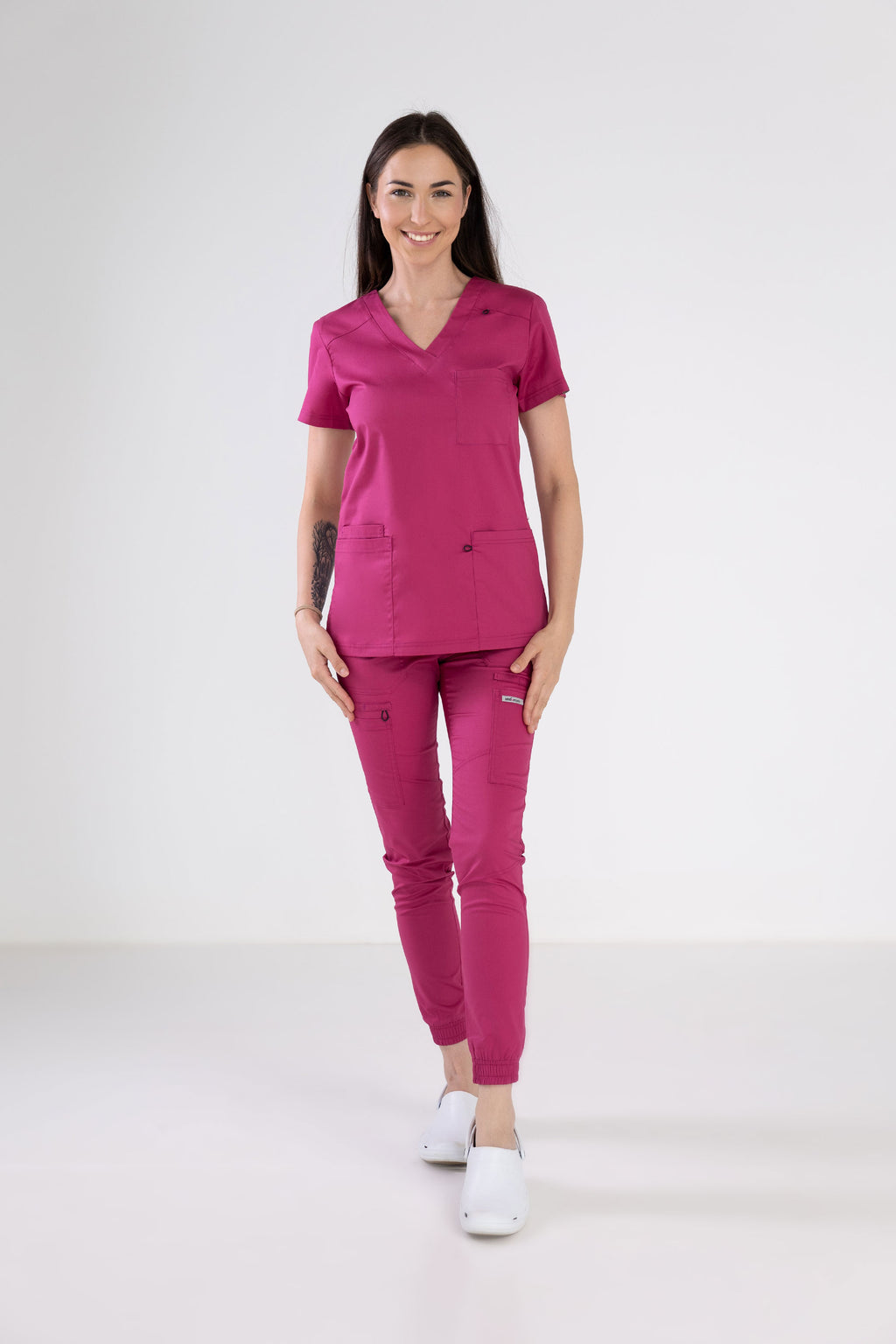 Medyczna bluza damska Medi - kolor rubin