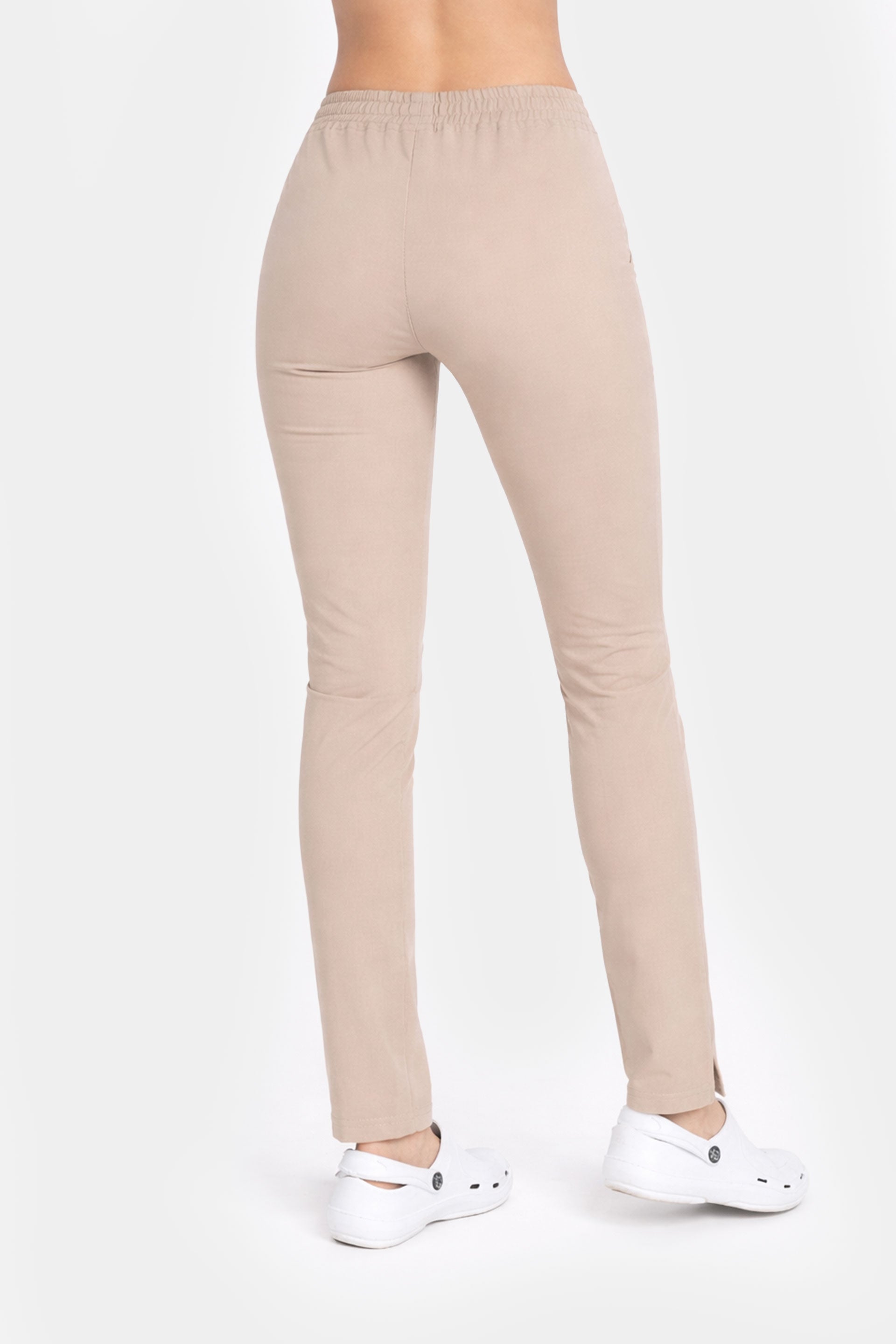 Damskie spodnie medyczne Slim Soft - kolor Beige