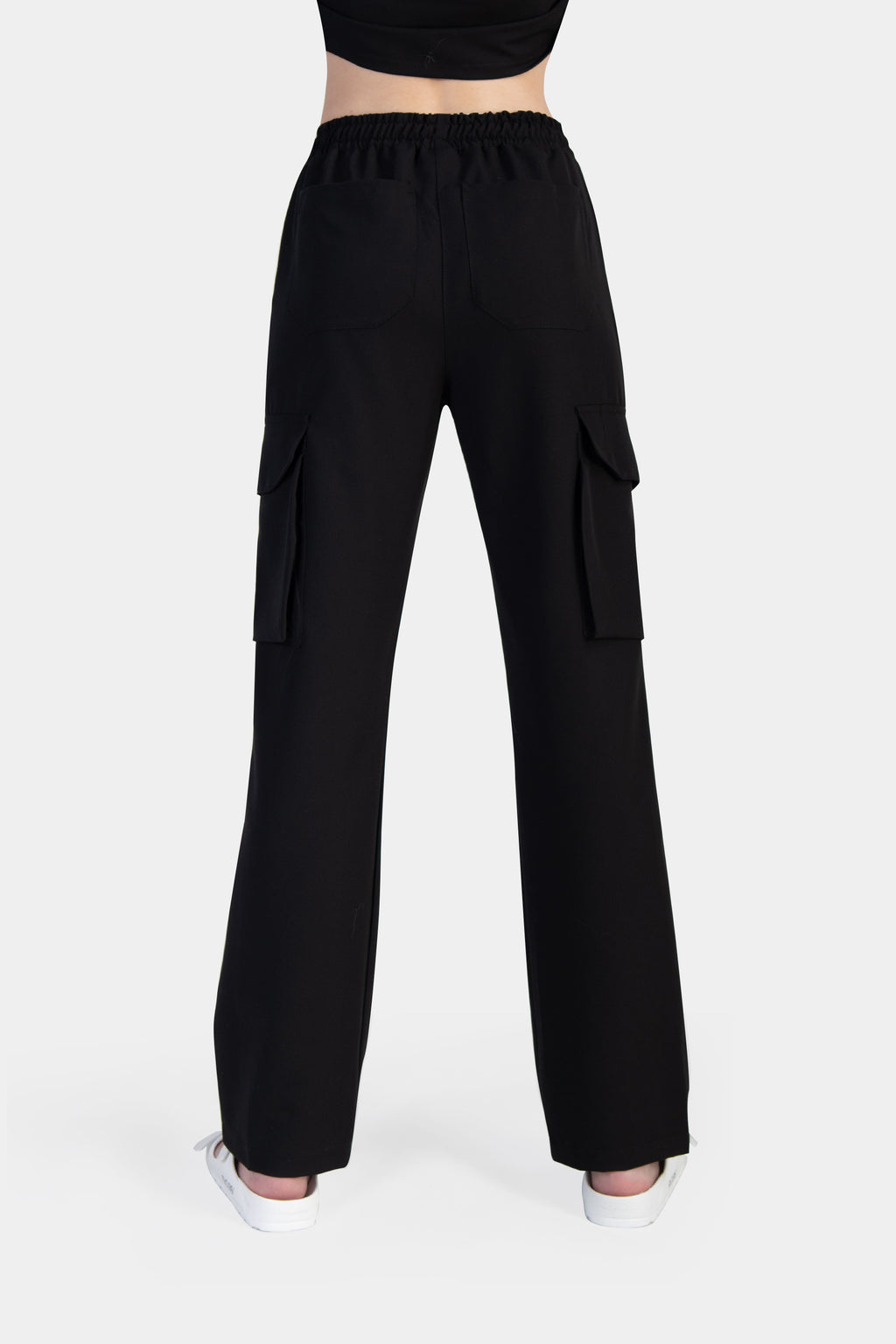 Medyczne spodnie damskie bojówki - kolor black